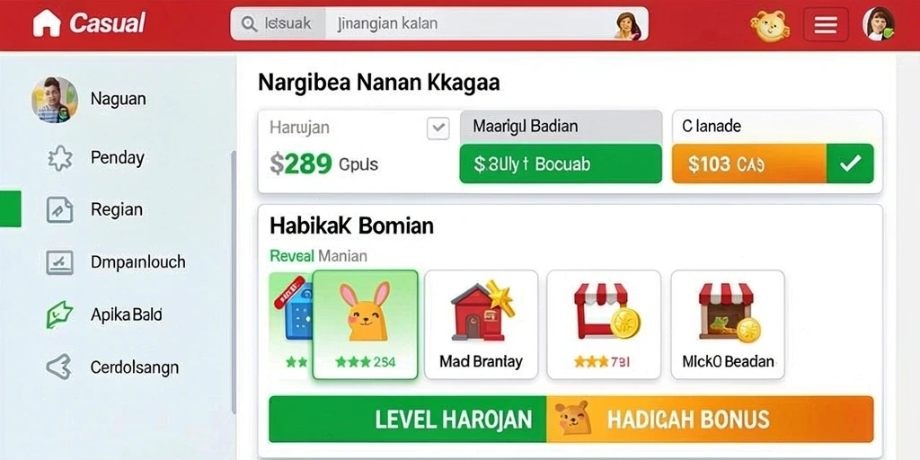 Tampilan awal yang menarik dan mudah dinavigasi.