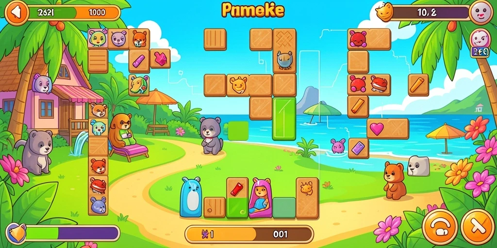 Screenshot menunjukkan level menantang dengan grafis yang memukau.